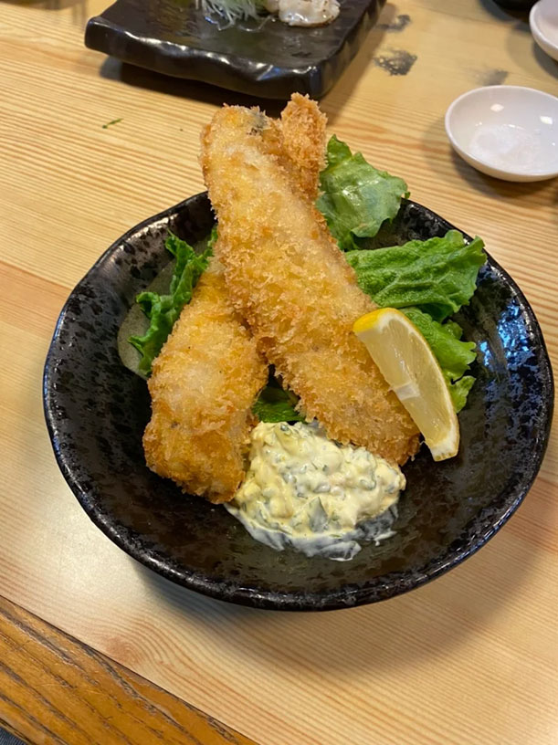 自慢のアジフライ